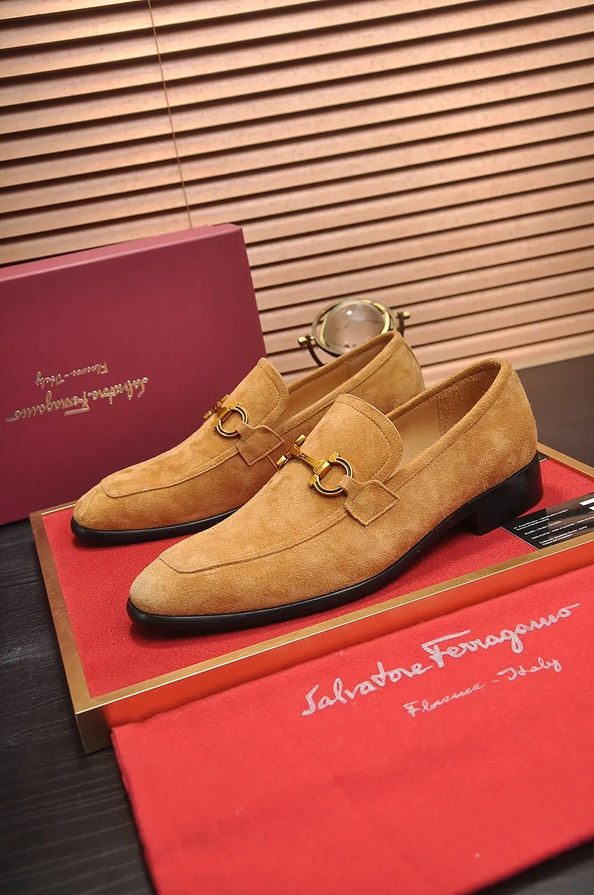 Men's shoes 💰500💶[Ferragamo/Ferragamo] The latest model in the counter. Original imported high-quality cowhide with open edges + imported 🐂 water-dyed cowhide lining + original luxury metal buckle + original combined outsole. Comparison without pressure 38--45 (45 is custom-made and cannot be returned or exchanged)